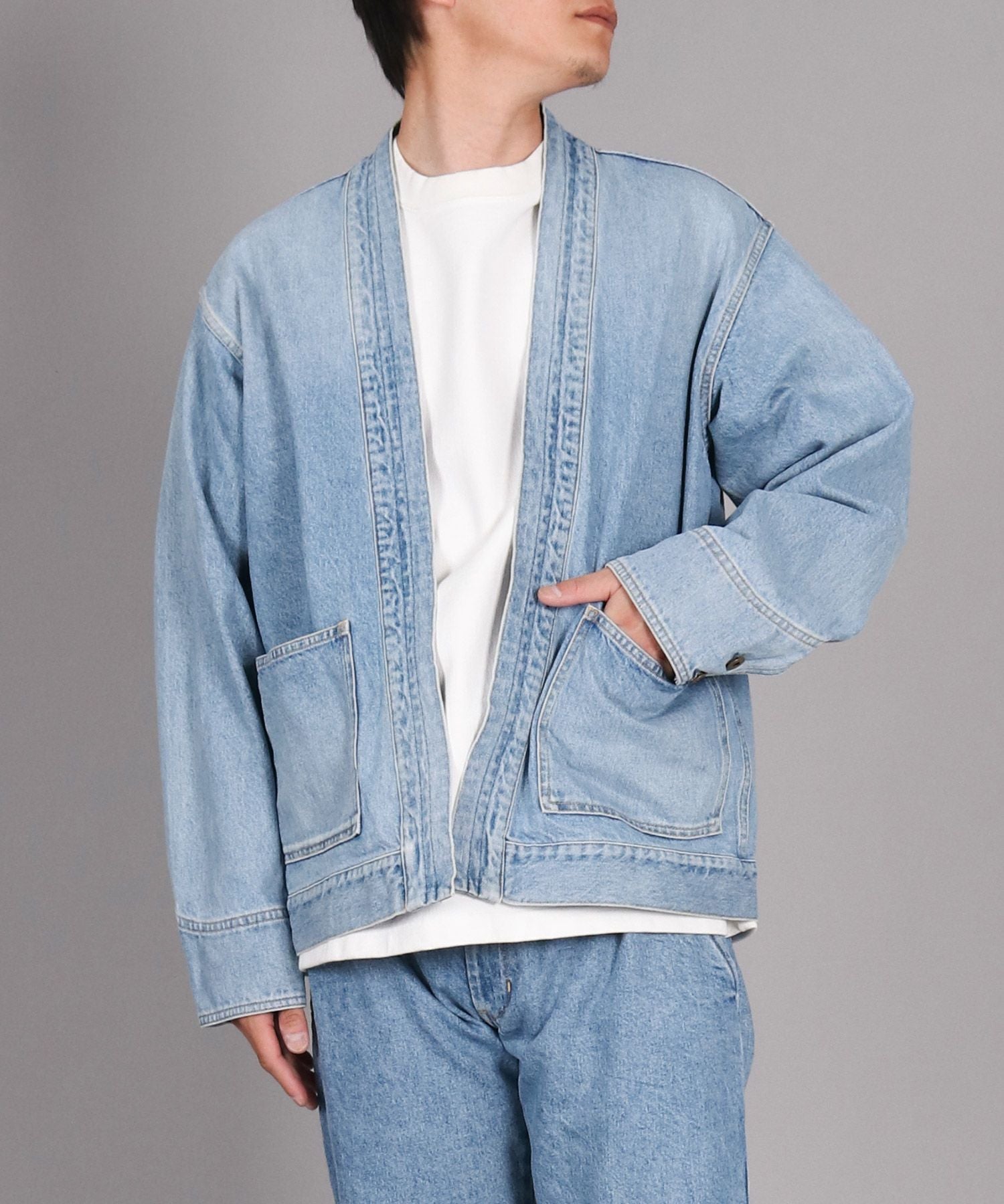 JAPAN BLUE JEANS】13oz Denim Haori Fade Wash | デニム研究所 by