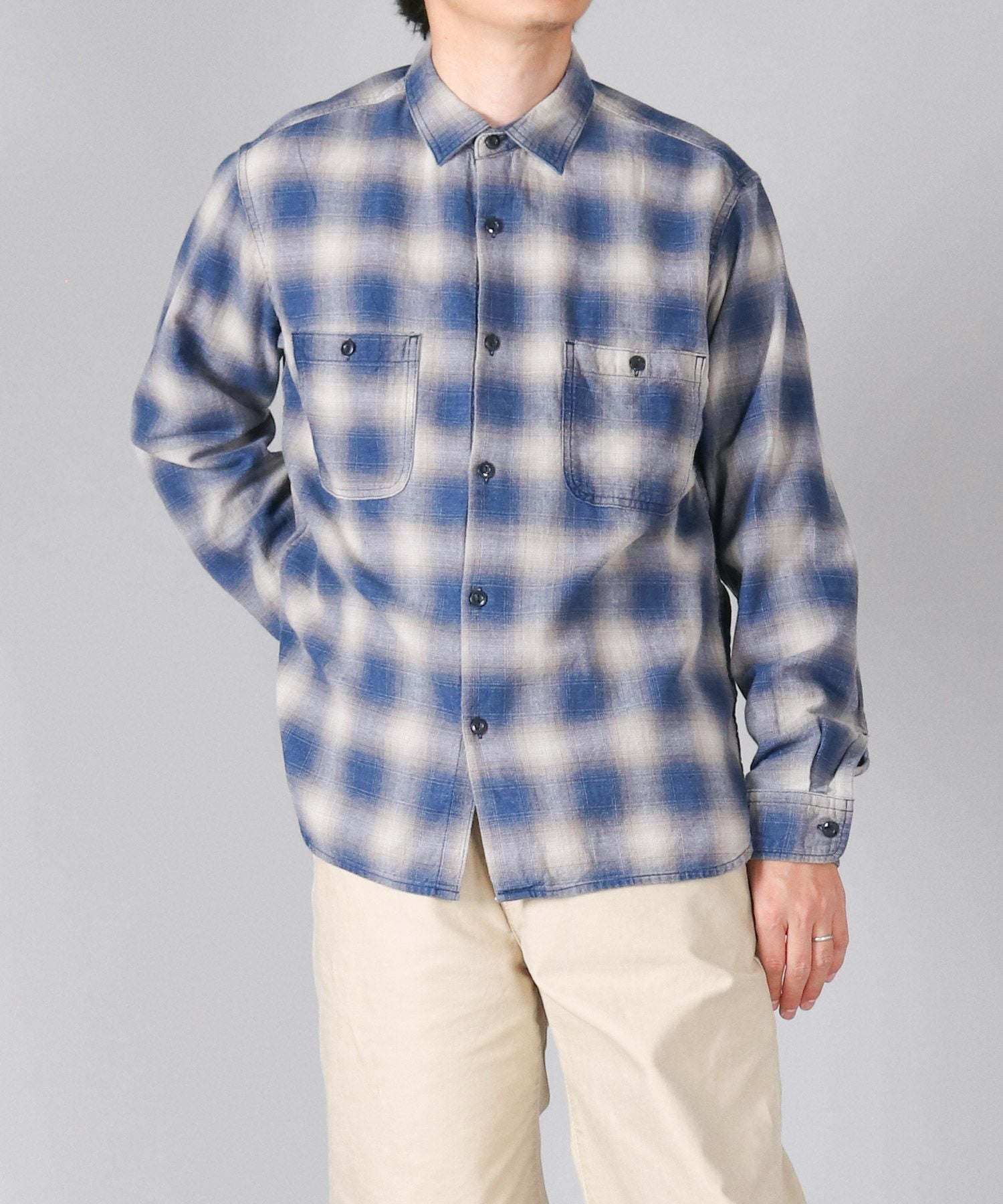JAPAN BLUE JEANS】Indigo Check L/S Shirt | デニム研究所 by JAPAN